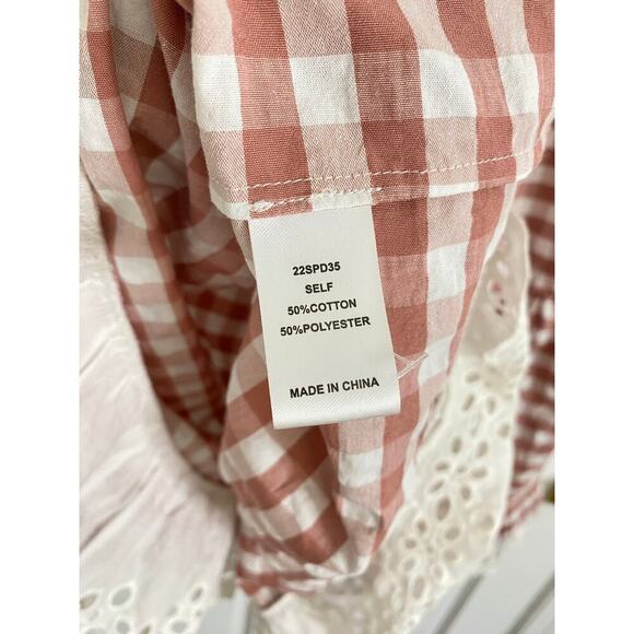 Hunter Bell Virginia Mini Dress Rosette Check Gingham Eyelet Ruffle Tuckernuck - Picture 11 of 11